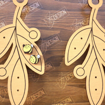 Intra απο ξύλο plywood 3mm-4mm πάχος - Δέσμη κοπής λέιζερ κάρτας οθόνης σκουλαρικιών Δίασταση 3x3 cm INTRAFABR-102525565 - Image 4