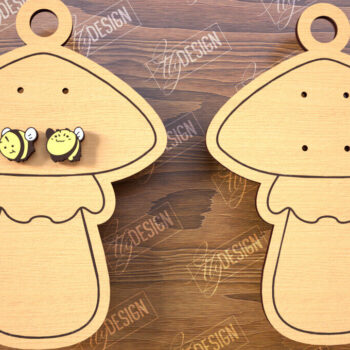 Intra απο ξύλο plywood 3mm-4mm πάχος - Δέσμη κοπής λέιζερ κάρτας οθόνης σκουλαρικιών Δίασταση 3x3 cm INTRAFABR-102525565 - Image 6