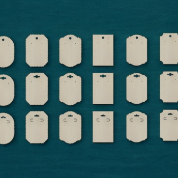 Intra απο ξύλο plywood 3mm-4mm πάχος - Πρότυπα καρτών εμφάνισης σκουλαρικιών 236 Δίασταση 3x3 cm INTRAFABR-118582840 - Image 1