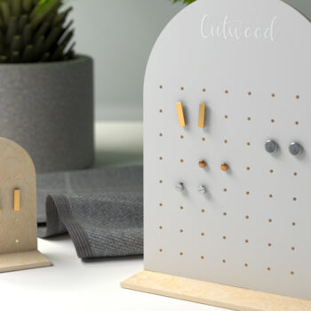 Intra απο ξύλο plywood 3mm-4mm πάχος - Βάση οθόνης σκουλαρικιών Δίασταση 3x3 cm INTRAFABR-25913258 - Image 1