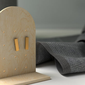 Intra απο ξύλο plywood 3mm-4mm πάχος - Βάση οθόνης σκουλαρικιών Δίασταση 3x3 cm INTRAFABR-25913258 - Image 4