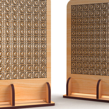 Intra απο ξύλο plywood 3mm-4mm πάχος - Στάση οθόνης σκουλαρικιών Βάση σκουλαρικιών Δίασταση 69x5 cm INTRAFABR-84952999 - Image 3