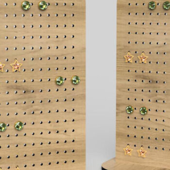 Intra απο ξύλο plywood 3mm-4mm πάχος - Στάση οθόνης σκουλαρικιών για  κοπής με λέιζερ Δίασταση 3x3 cm INTRAFABR-108550298 - Image 3