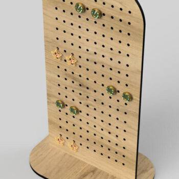 Intra απο ξύλο plywood 3mm-4mm πάχος - Στάση οθόνης σκουλαρικιών για  κοπής με λέιζερ Δίασταση 3x3 cm INTRAFABR-108550298 - Image 4