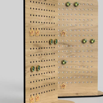 Intra απο ξύλο plywood 3mm-4mm πάχος - Στάση οθόνης σκουλαρικιών για  κοπής με λέιζερ Δίασταση 3x3 cm INTRAFABR-108550298 - Image 8