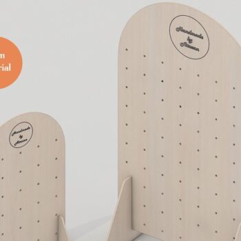 Intra απο ξύλο plywood 3mm-4mm πάχος - Σκουλαρίκια με επίδειξη κοσμήματος Μπαστούνι Holde Δίασταση 3x3 cm INTRAFABR-41514629 - Image 5