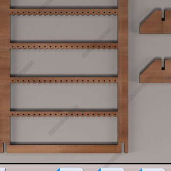 Intra απο ξύλο plywood 3mm-4mm πάχος - Οργάνωση κοσμημάτων με βάση για σκουλαρίκια Δίασταση 3x3 cm INTRAFABR-53991068 - Image 2