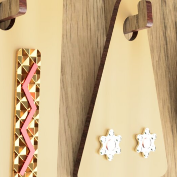 Intra απο ξύλο plywood 3mm-4mm πάχος - Στάση οθόνης σκουλαρικιών |  κοπής με λέιζερ Δίασταση 3x3 cm INTRAFABR-117189224 - Image 1