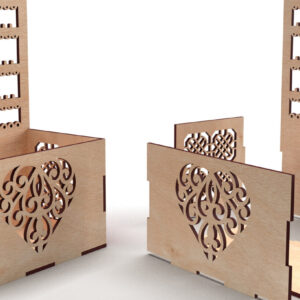 Intra απο ξύλο plywood 3mm-4mm πάχος - Στάση οθόνης σκουλαρικιών Laser Cut  Δίασταση 3x3 cm INTRAFABR-83383134