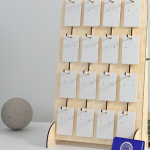 Intra απο ξύλο plywood 3mm-4mm πάχος - Στάση οθόνης σκουλαρικιών - Laser Cut Δίασταση 3x3 cm INTRAFABR-31922675