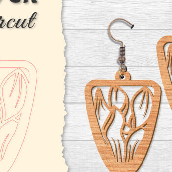 Intra απο ξύλο plywood 3mm-4mm πάχος - Σκουλαρίκι Flower cut Laser Δίασταση 3x3 cm INTRAFABR-122656055 - Image 7