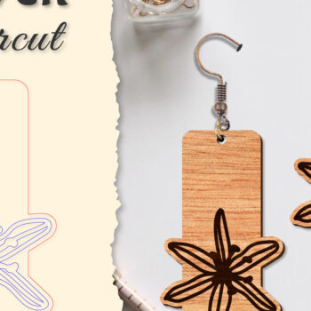 Intra απο ξύλο plywood 3mm-4mm πάχος - Σκουλαρίκι Flower cut Laser Δίασταση 3x3 cm INTRAFABR-122656060 - Image 13