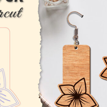 Intra απο ξύλο plywood 3mm-4mm πάχος - Σκουλαρίκι Flower cut Laser Δίασταση 3x3 cm INTRAFABR-122656060 - Image 14