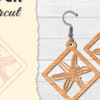 Intra απο ξύλο plywood 3mm-4mm πάχος - Σκουλαρίκι Flower cut Laser Δίασταση 3x3 cm INTRAFABR-122656046 - Image 13