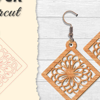 Intra απο ξύλο plywood 3mm-4mm πάχος - Σκουλαρίκι Flower cut Laser Δίασταση 3x3 cm INTRAFABR-122656046 - Image 15