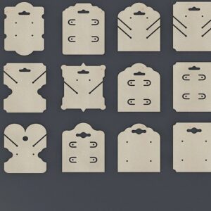 Intra απο ξύλο plywood 3mm-4mm πάχος - Στήριγμα για σκουλαρίκι, σχέδιο κοπής επίδειξης κοσμημάτων Δίασταση 3x3 cm INTRAFABR-37105862