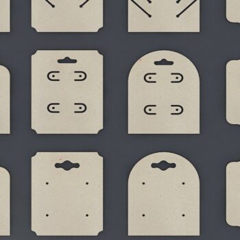 Intra απο ξύλο plywood 3mm-4mm πάχος - Στήριγμα για σκουλαρίκι, σχέδιο κοπής επίδειξης κοσμημάτων Δίασταση 3x3 cm INTRAFABR-37105862 - Image 3