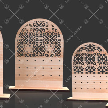 Intra απο ξύλο plywood 3mm-4mm πάχος - Σετ Σκουλαρίκια  Laser Cut 02 Δίασταση 3x3 cm INTRAFABR-117740504 - Image 1