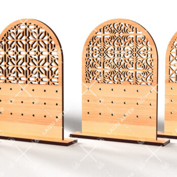 Intra απο ξύλο plywood 3mm-4mm πάχος - Σετ Σκουλαρίκια  Laser Cut 05 Δίασταση 3x3 cm INTRAFABR-117740601 - Image 1