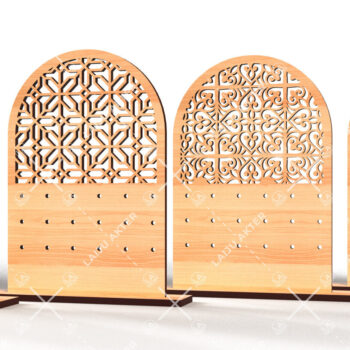 Intra απο ξύλο plywood 3mm-4mm πάχος - Σετ Σκουλαρίκια  Laser Cut 05 Δίασταση 3x3 cm INTRAFABR-117740601 - Image 2