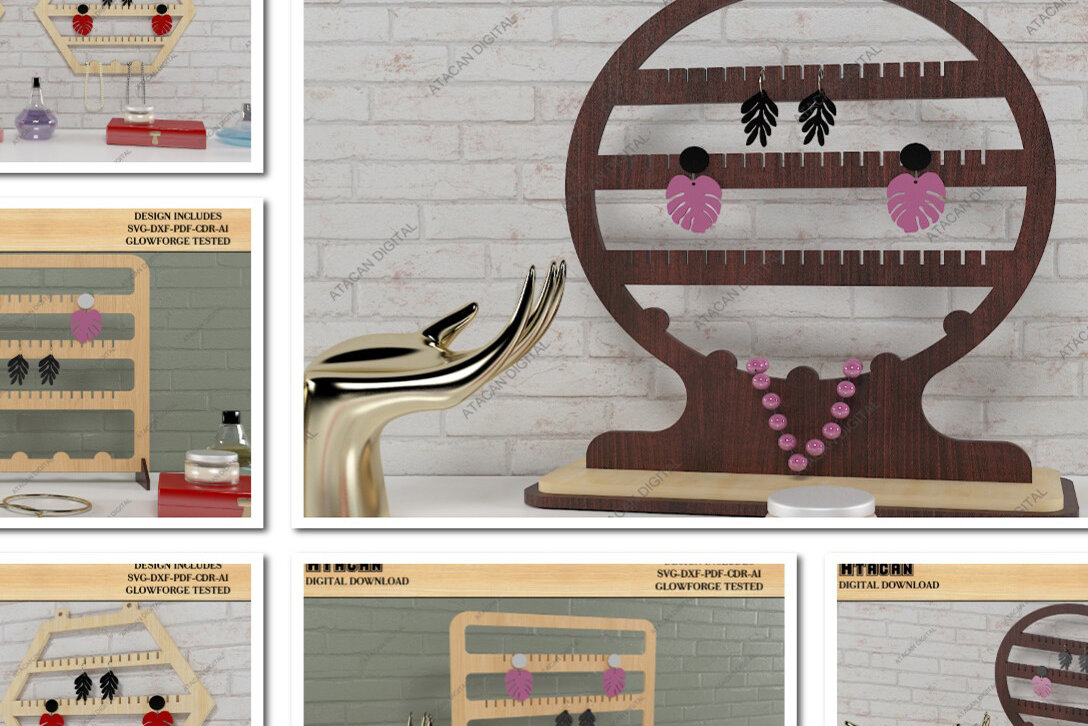 Intra απο ξύλο plywood 3mm-4mm πάχος - Σκουλαρίκια κοσμήματα με βάση στήριξης  Δίασταση 3x3 cm INTRAFABR-68566896