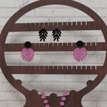 Intra απο ξύλο plywood 3mm-4mm πάχος - Σκουλαρίκια κοσμήματα με βάση στήριξης  Δίασταση 3x3 cm INTRAFABR-68566896 - Image 3