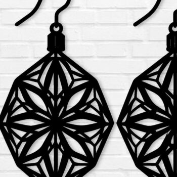 Intra απο ξύλο plywood 3mm-4mm πάχος - Σκουλαρίκι Laser Cut File, Σκουλαρίκι  Δίασταση 3x3 cm INTRAFABR-102577474 - Image 1