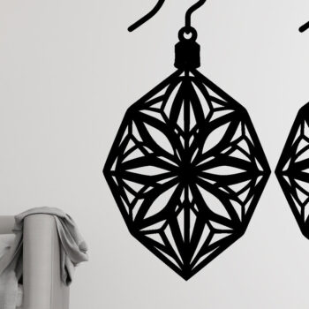 Intra απο ξύλο plywood 3mm-4mm πάχος - Σκουλαρίκι Laser Cut File, Σκουλαρίκι  Δίασταση 3x3 cm INTRAFABR-102577474 - Image 3