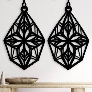 Intra απο ξύλο plywood 3mm-4mm πάχος - Σκουλαρίκι Laser Cut File, Σκουλαρίκι  Δίασταση 3x3 cm INTRAFABR-102577527 - Image 3