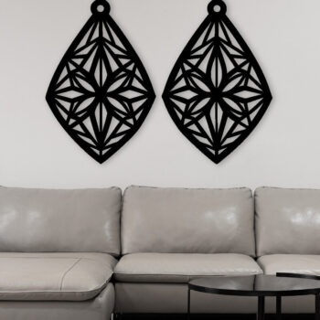 Intra απο ξύλο plywood 3mm-4mm πάχος - Σκουλαρίκι Laser Cut File, Σκουλαρίκι  Δίασταση 3x3 cm INTRAFABR-103052084 - Image 3