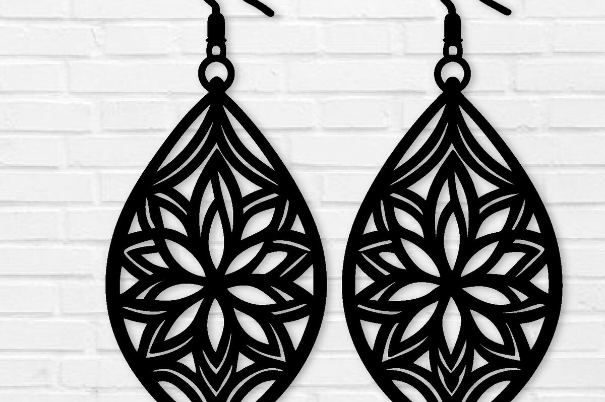 Intra απο ξύλο plywood 3mm-4mm πάχος - Σκουλαρίκι Laser Cut File, Σκουλαρίκι  Δίασταση 3x3 cm INTRAFABR-103052160