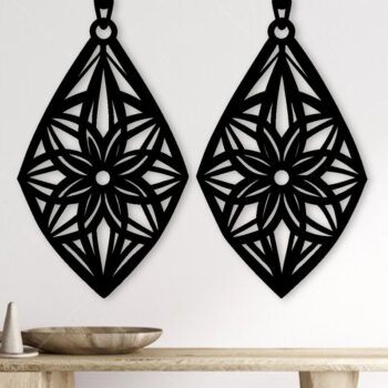 Intra απο ξύλο plywood 3mm-4mm πάχος - Σκουλαρίκι Laser Cut File, Σκουλαρίκι  Δίασταση 3x3 cm INTRAFABR-103052212 - Image 2