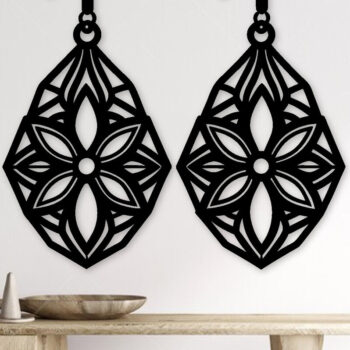 Intra απο ξύλο plywood 3mm-4mm πάχος - Σκουλαρίκι Laser Cut File, Σκουλαρίκι  Δίασταση 3x3 cm INTRAFABR-103253426 - Image 2