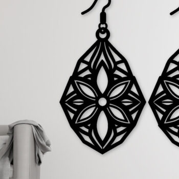 Intra απο ξύλο plywood 3mm-4mm πάχος - Σκουλαρίκι Laser Cut File, Σκουλαρίκι  Δίασταση 3x3 cm INTRAFABR-103253426 - Image 3