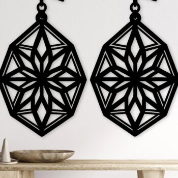 Intra απο ξύλο plywood 3mm-4mm πάχος - Σκουλαρίκι Laser Cut File, Σκουλαρίκι  Δίασταση 3x3 cm INTRAFABR-103253602 - Image 2