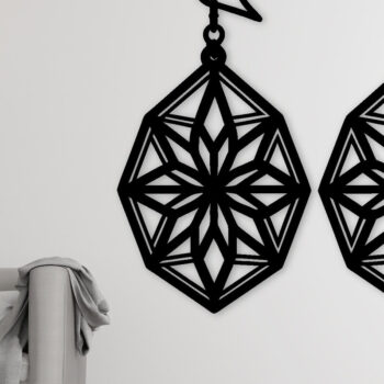 Intra απο ξύλο plywood 3mm-4mm πάχος - Σκουλαρίκι Laser Cut File, Σκουλαρίκι  Δίασταση 3x3 cm INTRAFABR-103253602 - Image 3