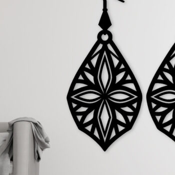 Intra απο ξύλο plywood 3mm-4mm πάχος - Σκουλαρίκι Laser Cut File, Σκουλαρίκι  Δίασταση 3x3 cm INTRAFABR-103253664 - Image 3