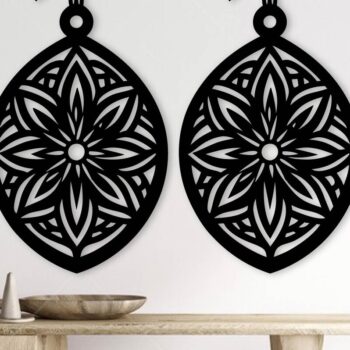 Intra απο ξύλο plywood 3mm-4mm πάχος - Σκουλαρίκι Laser Cut File, Σκουλαρίκι  Δίασταση 3x3 cm INTRAFABR-109630997 - Image 3