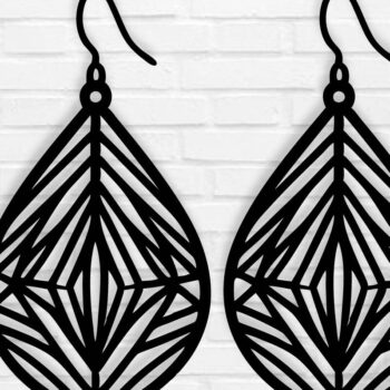 Intra απο ξύλο plywood 3mm-4mm πάχος - Σκουλαρίκι Laser Cut File, Σκουλαρίκι  Δίασταση 3x3 cm INTRAFABR-109952077 - Image 1