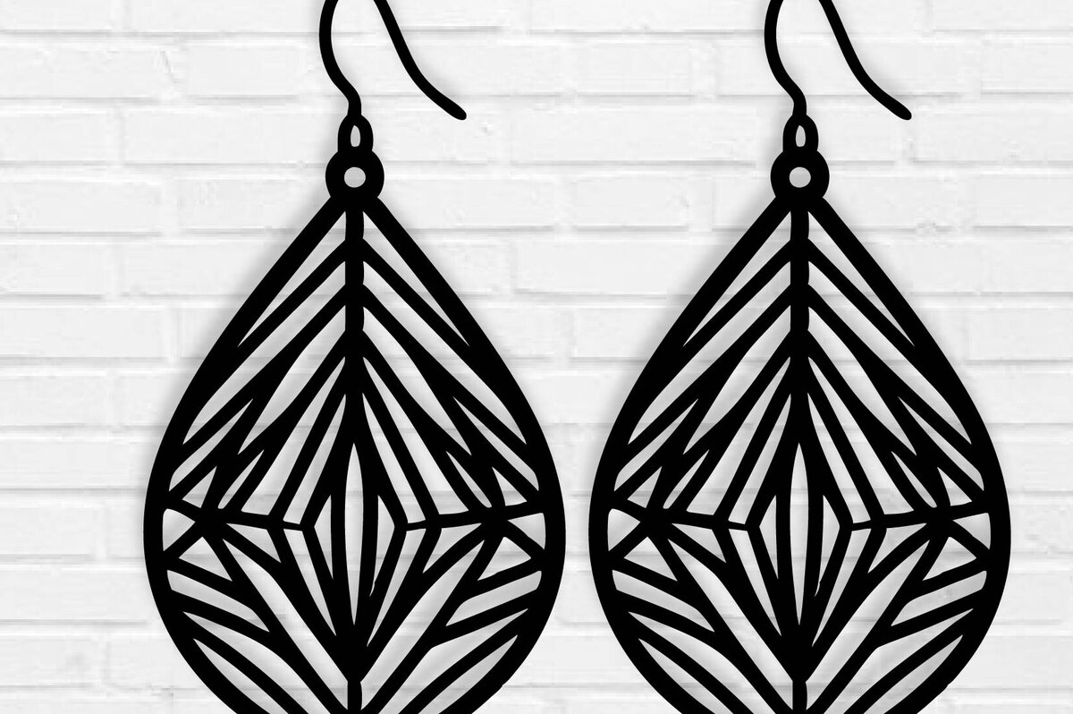 Intra απο ξύλο plywood 3mm-4mm πάχος - Σκουλαρίκι Laser Cut File, Σκουλαρίκι  Δίασταση 3x3 cm INTRAFABR-109952077