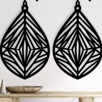 Intra απο ξύλο plywood 3mm-4mm πάχος - Σκουλαρίκι Laser Cut File, Σκουλαρίκι  Δίασταση 3x3 cm INTRAFABR-109952077 - Image 2