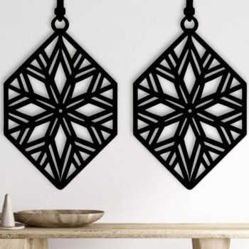 Intra απο ξύλο plywood 3mm-4mm πάχος - Σκουλαρίκι Laser Cut File, Σκουλαρίκι  Δίασταση 3x3 cm INTRAFABR-109952471 - Image 2