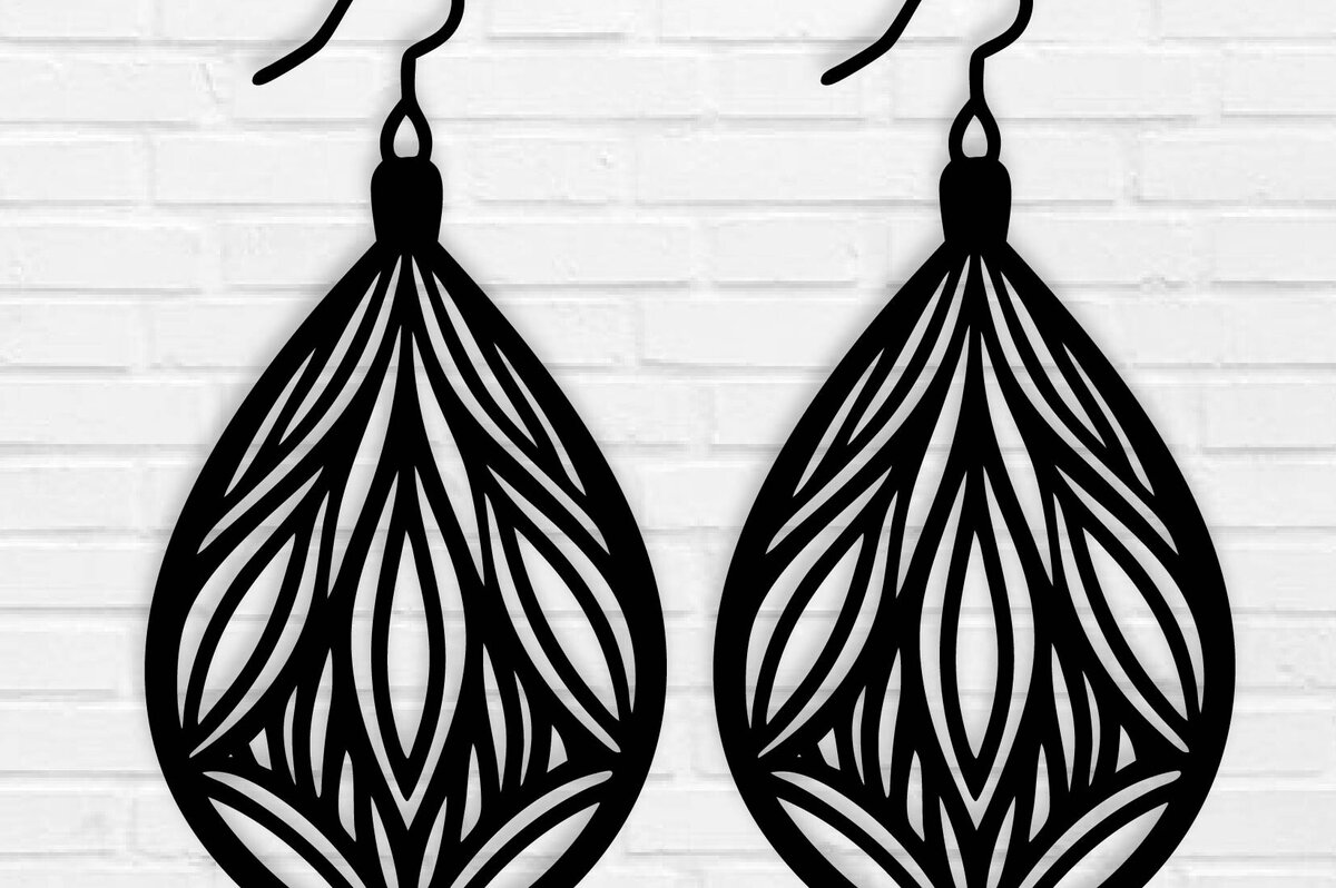 Intra απο ξύλο plywood 3mm-4mm πάχος - Σκουλαρίκι Laser Cut File, Σκουλαρίκι  Δίασταση 3x3 cm INTRAFABR-109952515