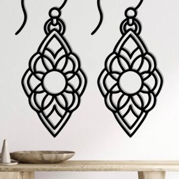 Intra απο ξύλο plywood 3mm-4mm πάχος - Σκουλαρίκι Laser Cut File, Σκουλαρίκι  Δίασταση 3x3 cm INTRAFABR-115912783 - Image 2