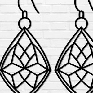 Intra απο ξύλο plywood 3mm-4mm πάχος - Σκουλαρίκι Laser Cut File, Σκουλαρίκι  Δίασταση 3x3 cm INTRAFABR-115912906