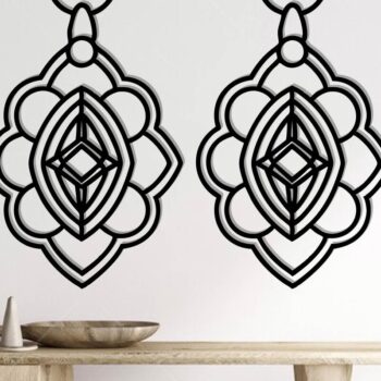 Intra απο ξύλο plywood 3mm-4mm πάχος - Σκουλαρίκι Laser Cut File, Σκουλαρίκι  Δίασταση 3x3 cm INTRAFABR-115912982 - Image 2