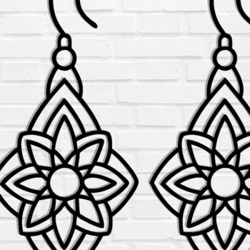 Intra απο ξύλο plywood 3mm-4mm πάχος - Σκουλαρίκι Laser Cut File, Σκουλαρίκι  Δίασταση 3x3 cm INTRAFABR-115913101 - Image 1