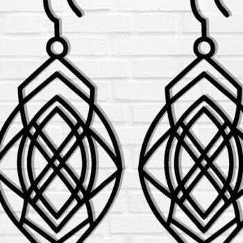 Intra απο ξύλο plywood 3mm-4mm πάχος - Σκουλαρίκι Laser Cut File, Σκουλαρίκι  Δίασταση 3x3 cm INTRAFABR-115913163 - Image 1