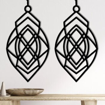 Intra απο ξύλο plywood 3mm-4mm πάχος - Σκουλαρίκι Laser Cut File, Σκουλαρίκι  Δίασταση 3x3 cm INTRAFABR-115913163 - Image 2