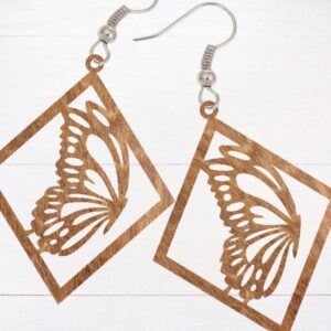 Intra απο ξύλο plywood 3mm-4mm πάχος - Σκουλαρίκι Laser Cut File, Σκουλαρίκι  Δίασταση 3x3 cm INTRAFABR-66910147